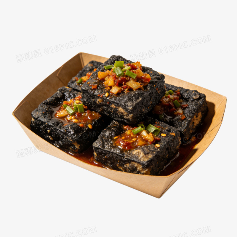 摄影风格长沙臭豆腐特色美食免抠元素