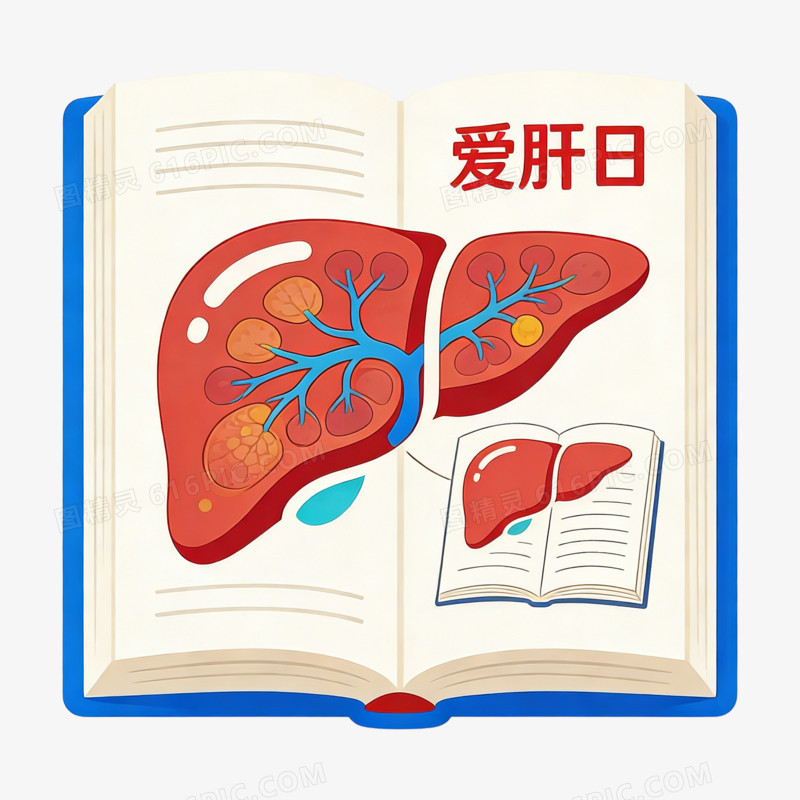 矢量全国爱肝日免抠元素