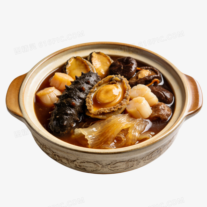 摄影风格福建佛跳墙特色美食免抠元素