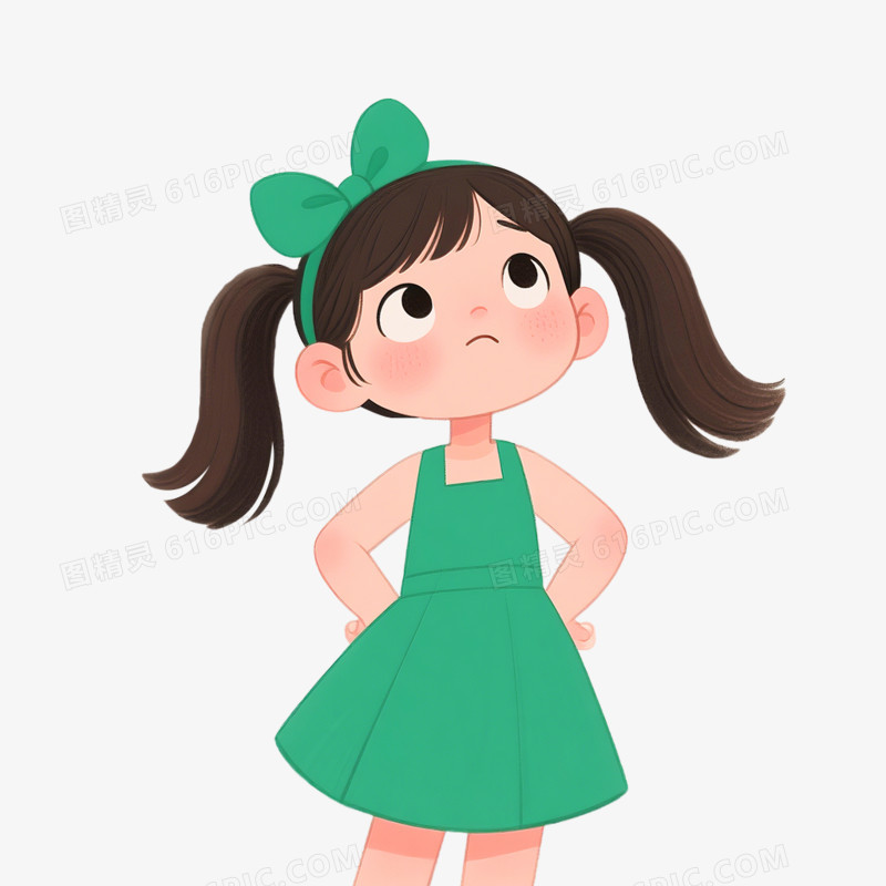 卡通手绘翻白眼表情包免抠元素