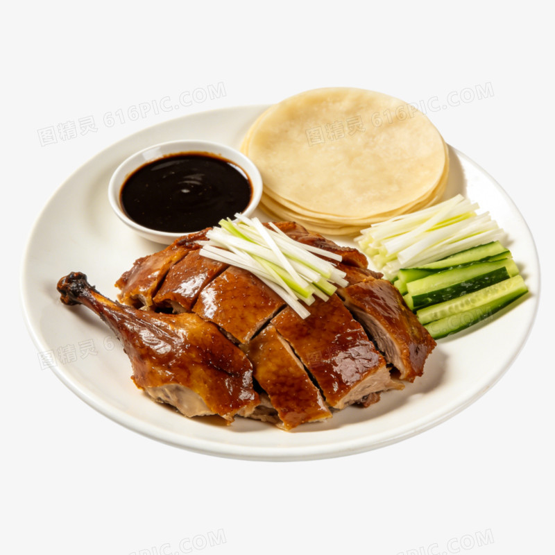 摄影风格北京烤鸭特色美食免抠元素