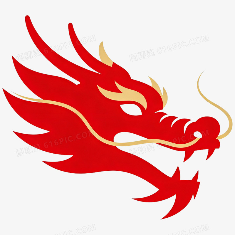 卡通手绘二月二龙抬头免抠元素