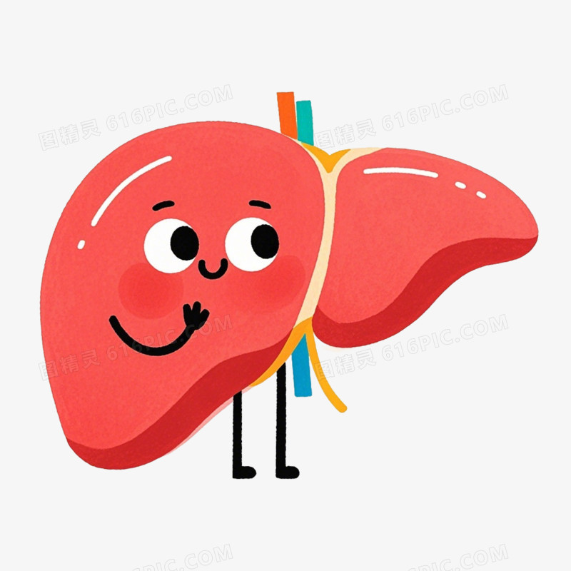 全国爱肝日卡通免抠元素
