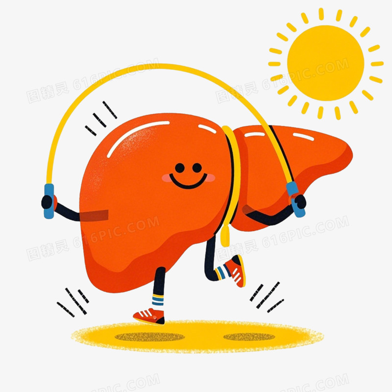 全国爱肝日卡通免抠元素