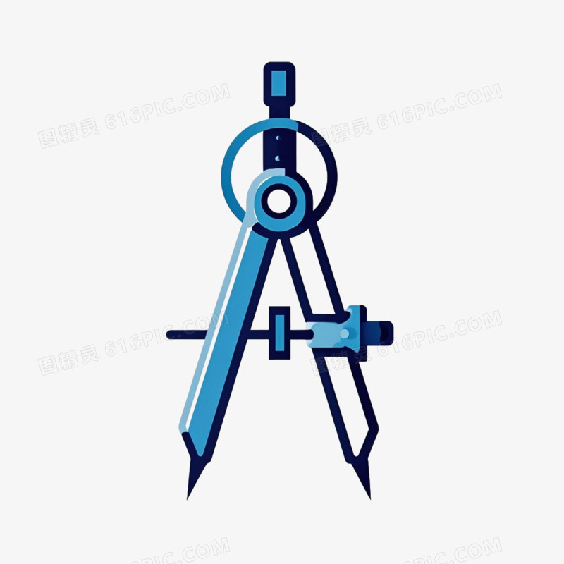 教育图标圆规数学免抠元素