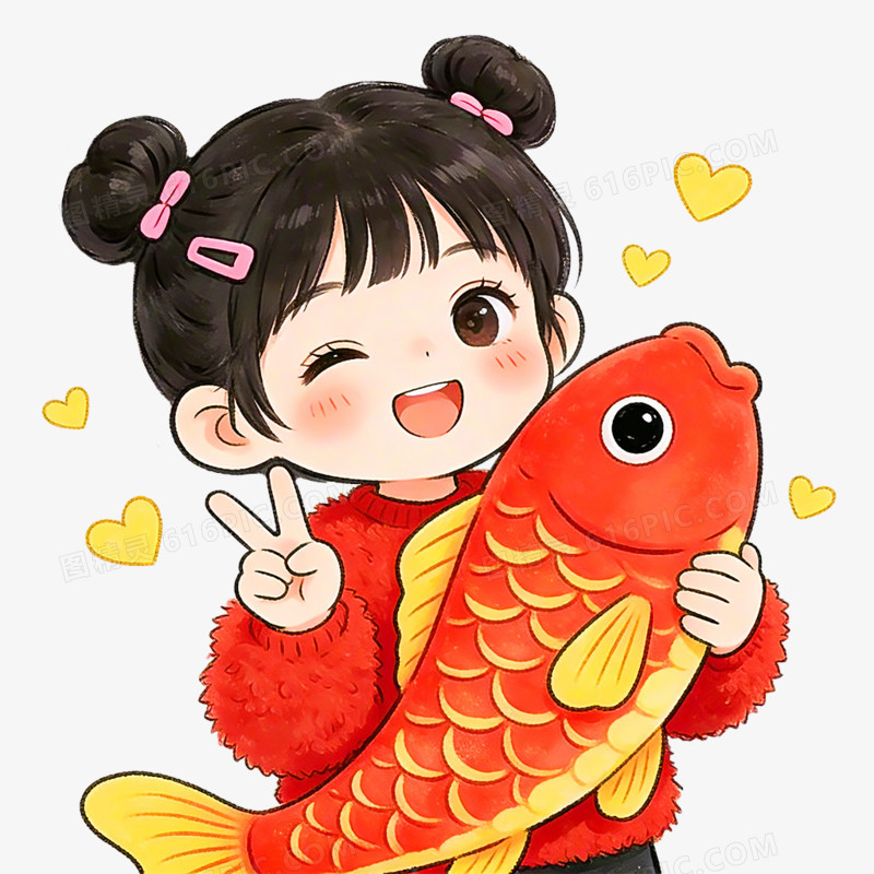 卡通手绘情侣头像免抠元素