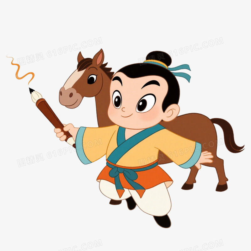 童话故事神笔马良免抠元素