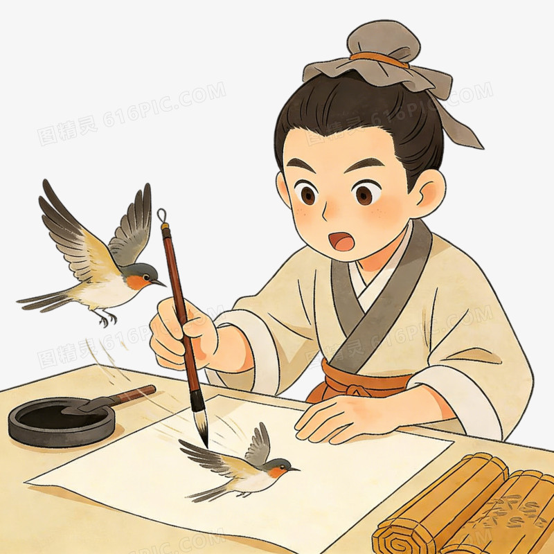 卡通手绘神笔马良免抠元素