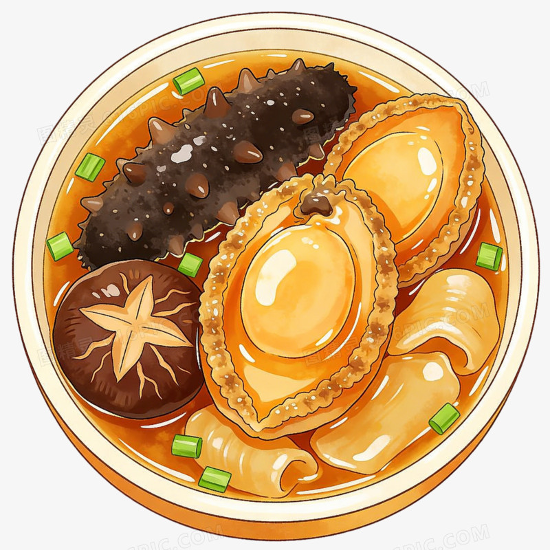 卡通手绘风福建佛跳墙免抠元素