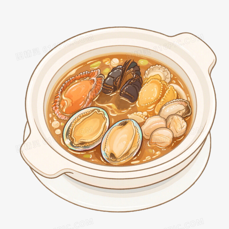 地方美食福建佛跳墙免抠元素