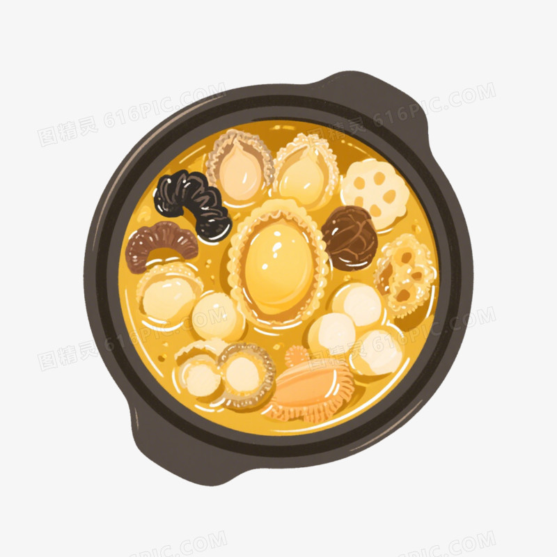 地方美食福建佛跳墙免抠元素