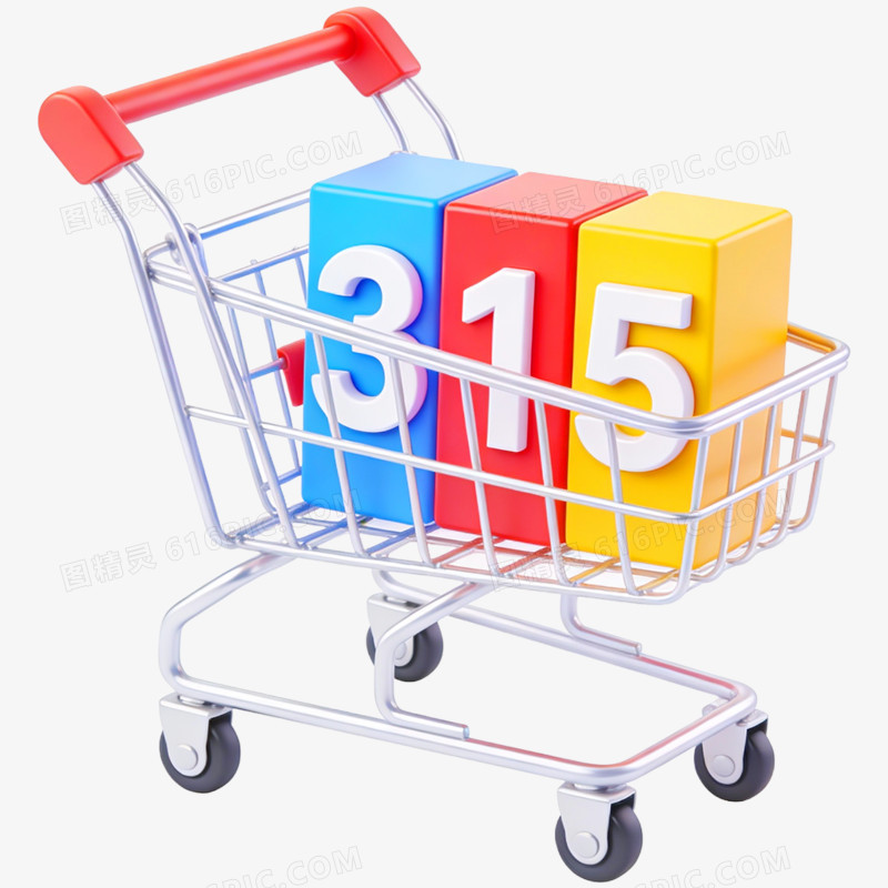 手绘插画消费者权益日免抠元素