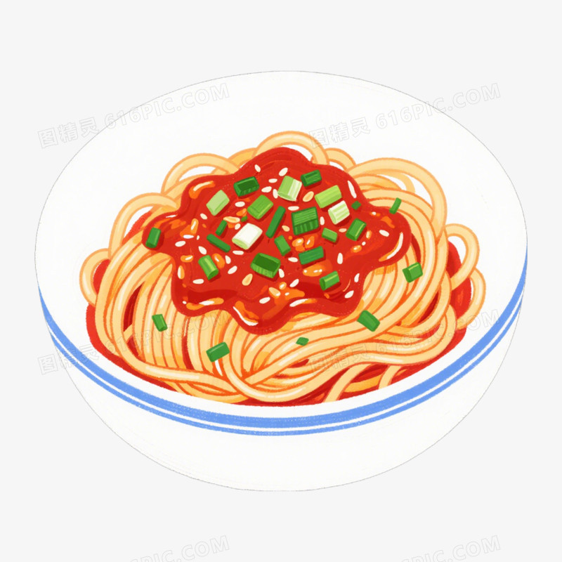 地方美食武汉热干面免抠元素