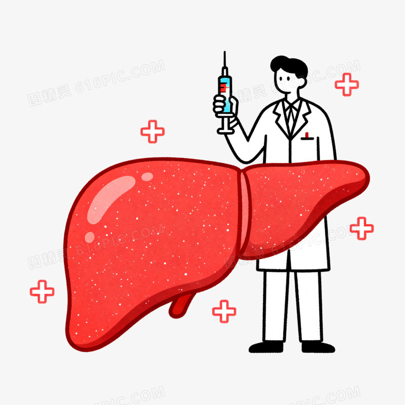 扁平风医生守护肝免抠元素图片免费下载_PNG素材_编号1xri7nel7_图精灵