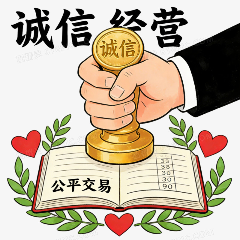 315消费者权益日诚信经营公平交易ai免抠元素