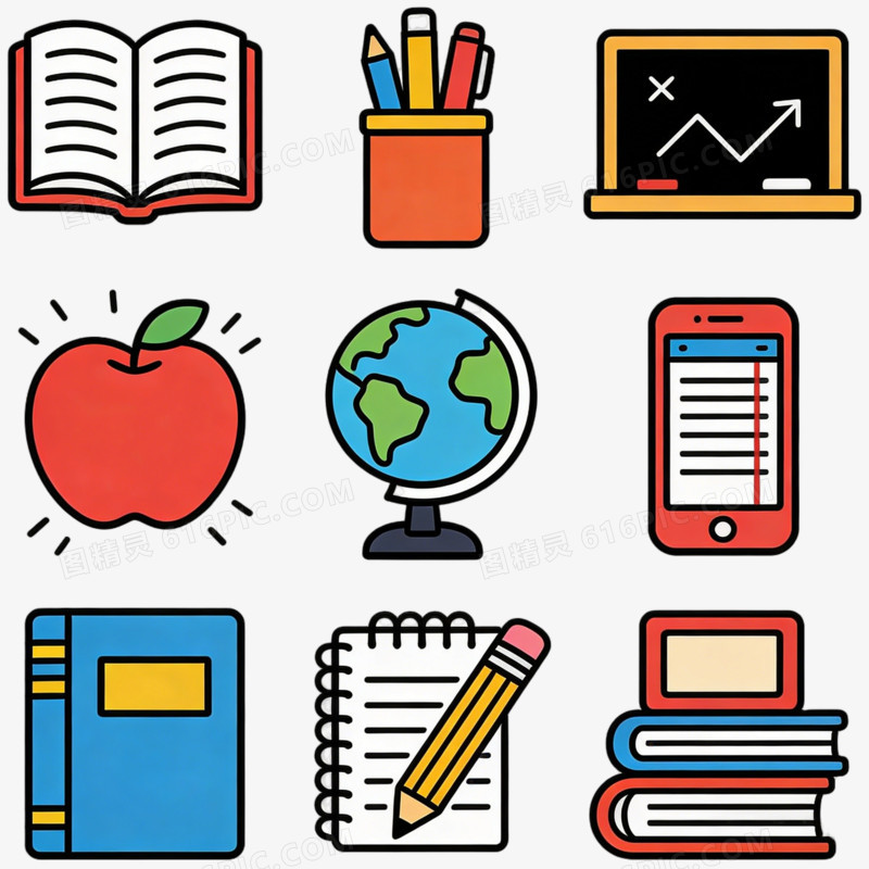 教育图标分类ai免抠元素