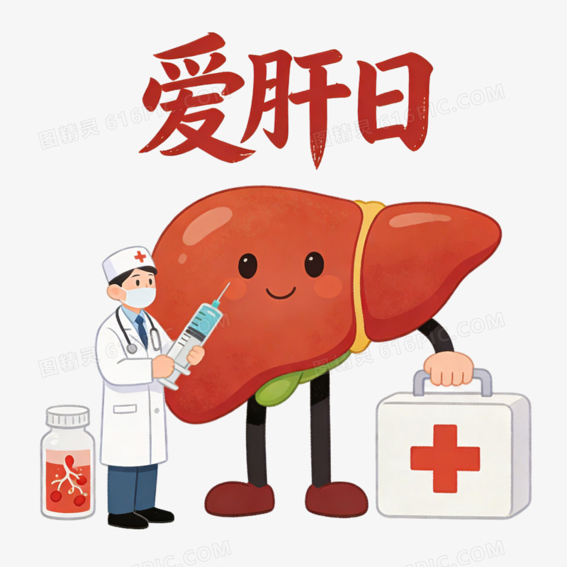 医生救治肝病ai免抠元素