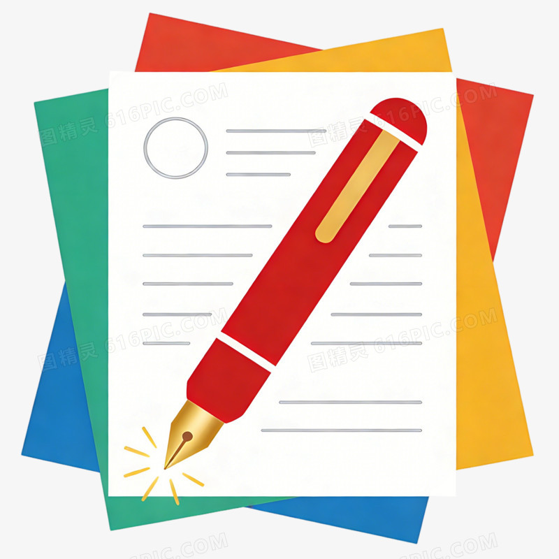 教育图标本子笔墨ai免抠元素