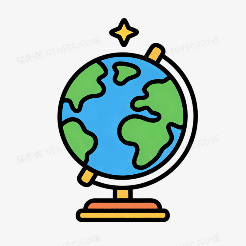 教育图标课本地球ai免抠元素