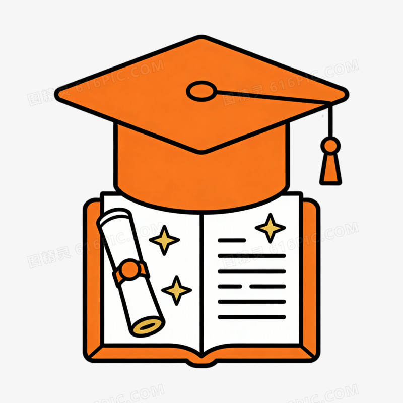 教育图标书本插画图ai免抠元素