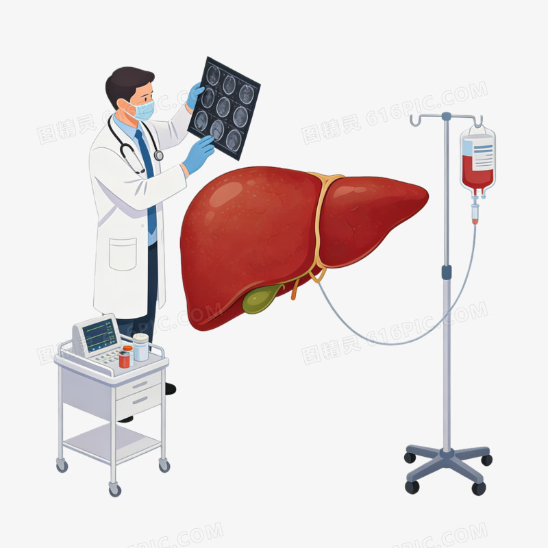 医生检查肝ai免抠元素