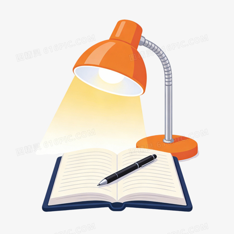 教育图标台灯书本ai免抠元素
