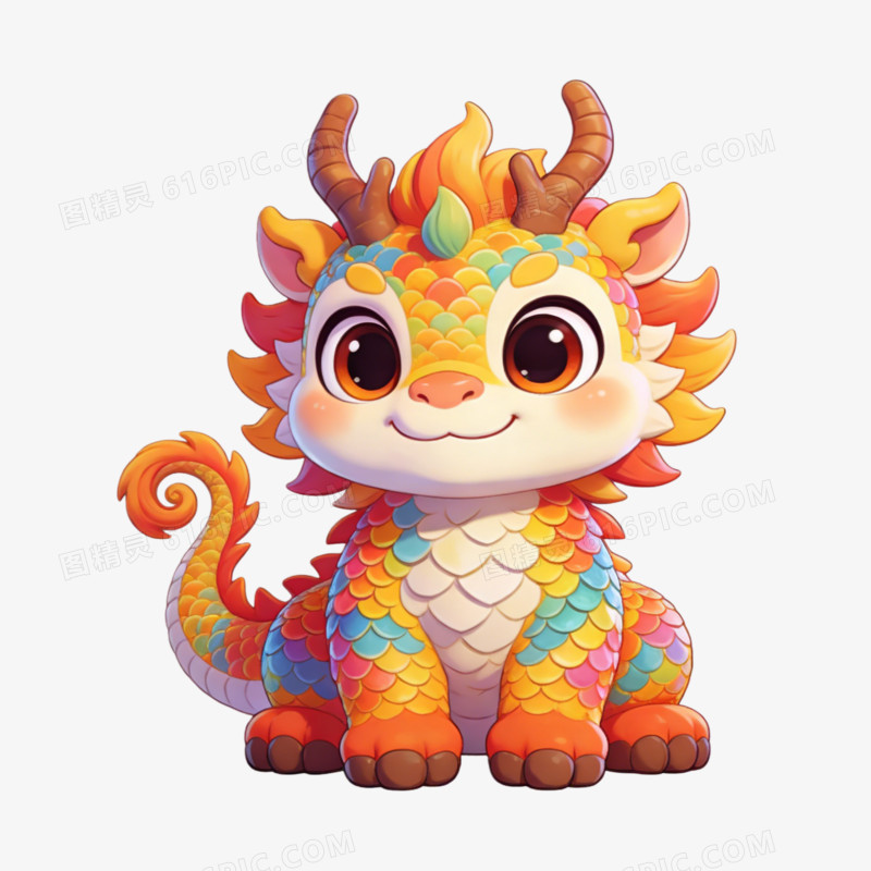 麒麟彩色的插图ai免抠元素