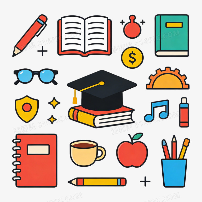 教育图标大类ai免抠元素