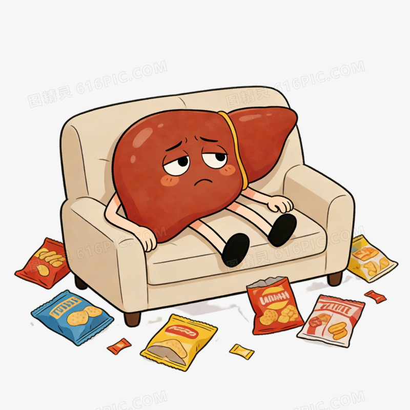 垃圾食品伤肝ai免抠元素