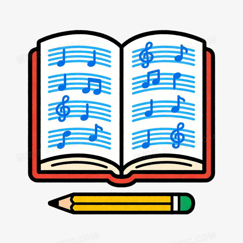 教育图标本子笔ai免抠元素