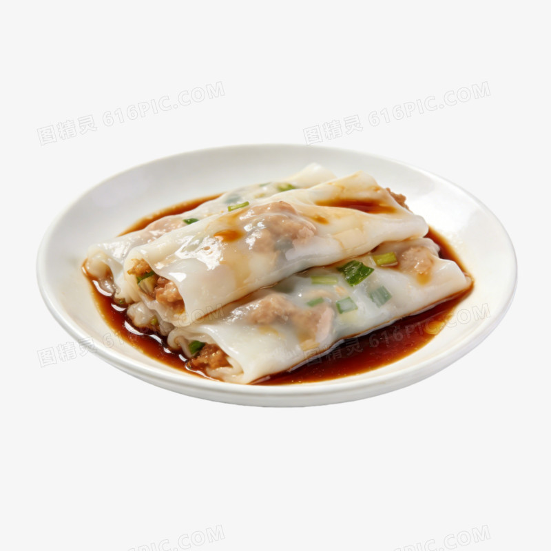 广东肠粉鲜美美食ai免抠元素