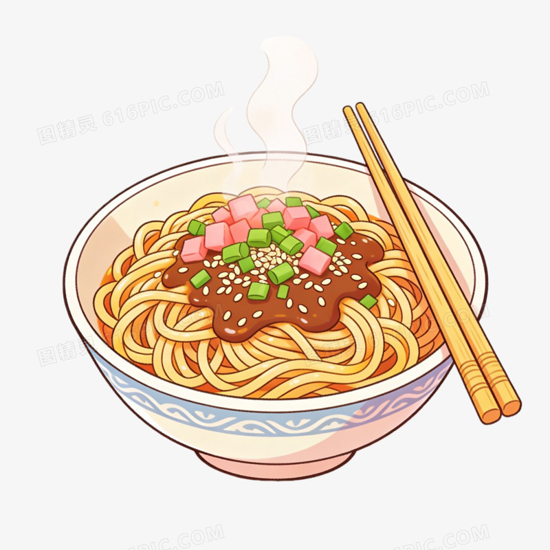 武汉热干面插图ai免抠元素