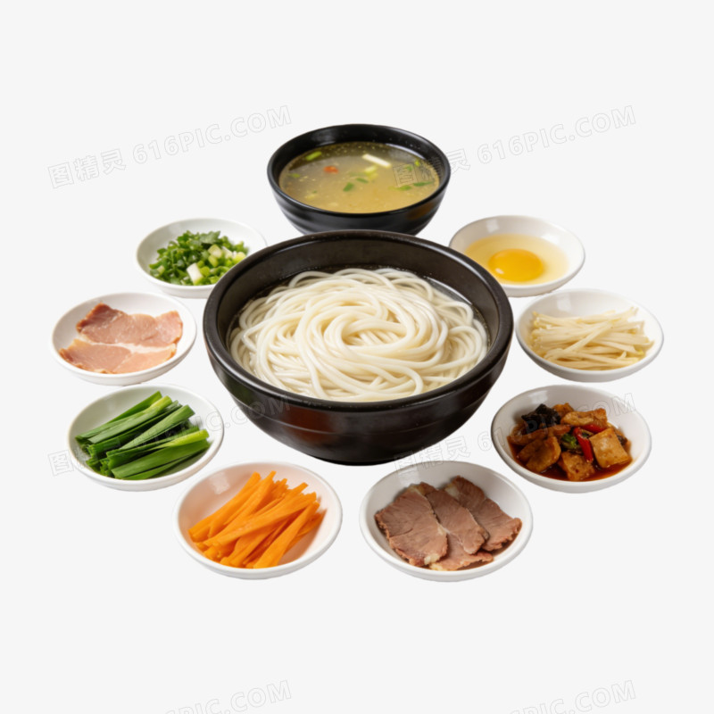 云南过桥米线美食实拍照片ai免抠元素