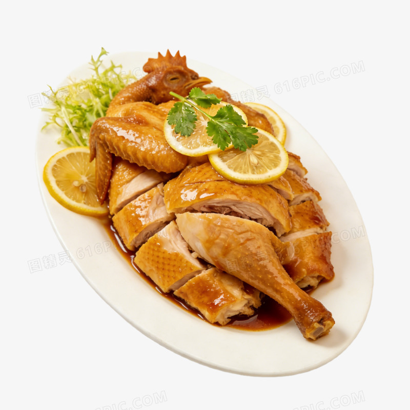 半只海南文昌鸡照片ai免抠元素