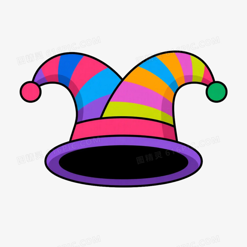 卡通插画风愚人节小丑免抠元素