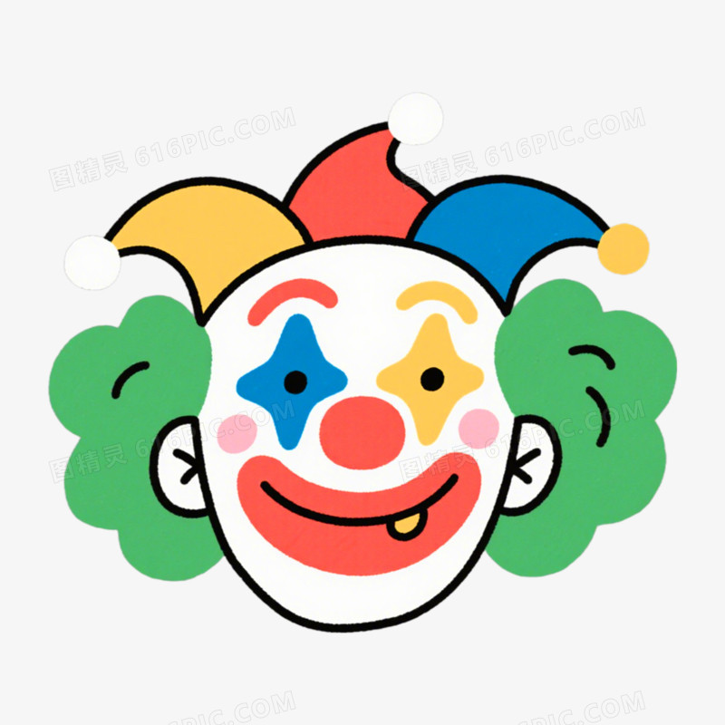 金牙小丑愚人节免抠元素