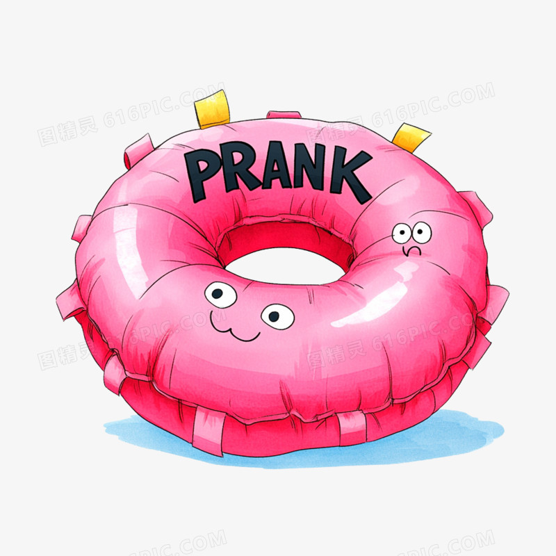 卡通手绘愚人节恶作剧气垫免抠元素