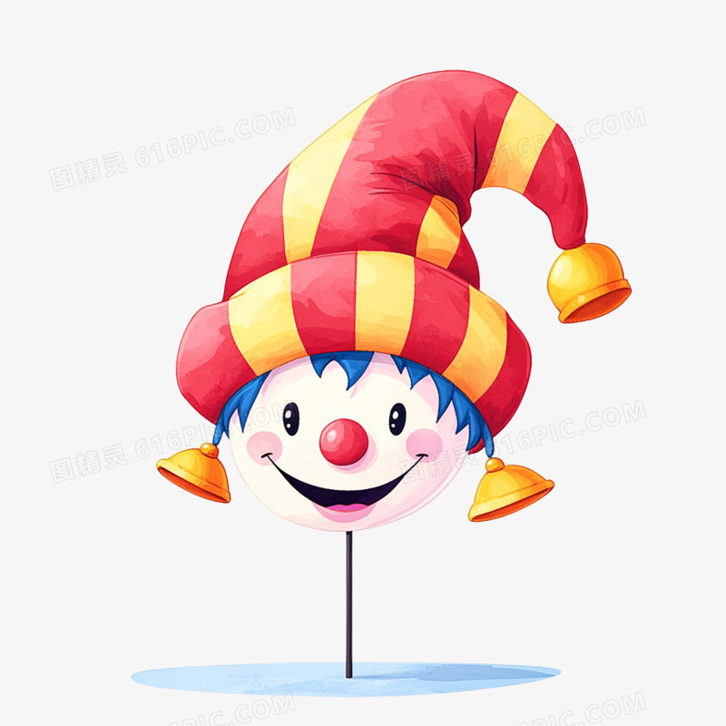 卡通手绘愚人节小丑玩具免抠元素