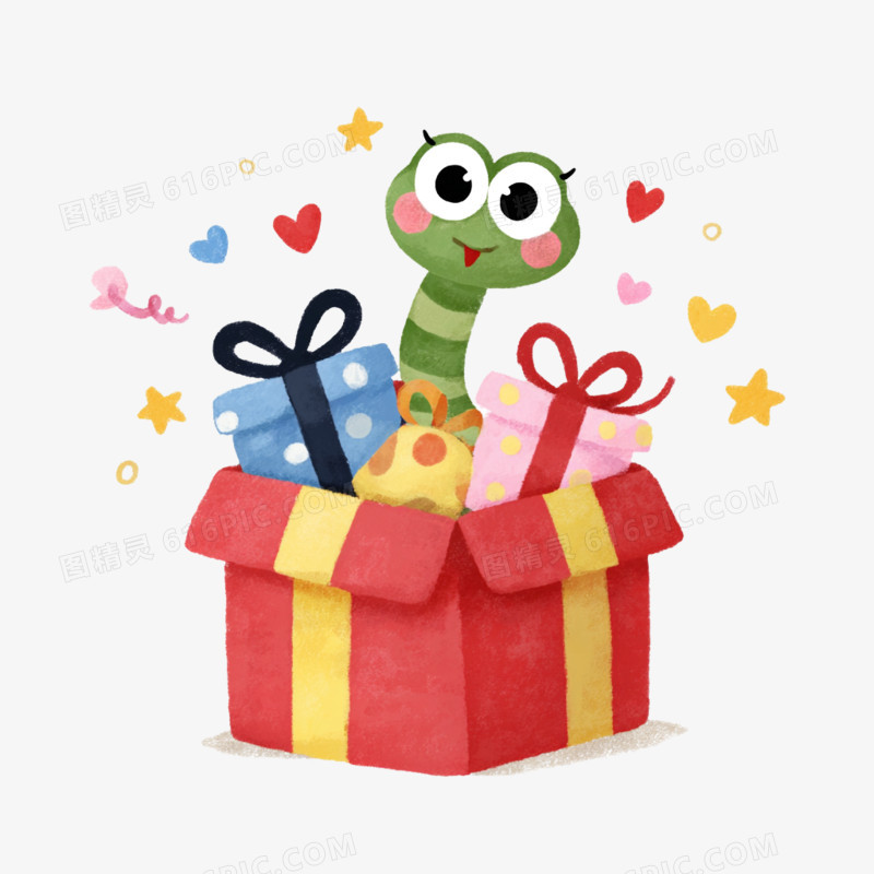 卡通手绘愚人节恶作剧礼盒免抠元素