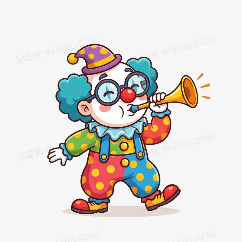 愚人节可爱小丑形象免抠元素