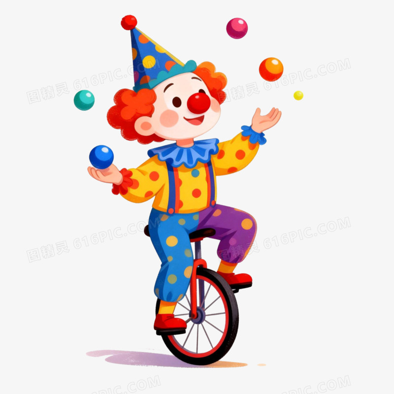愚人节可爱小丑形象免抠元素