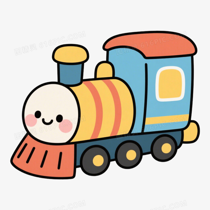 游乐场娱乐设施小火车免抠元素