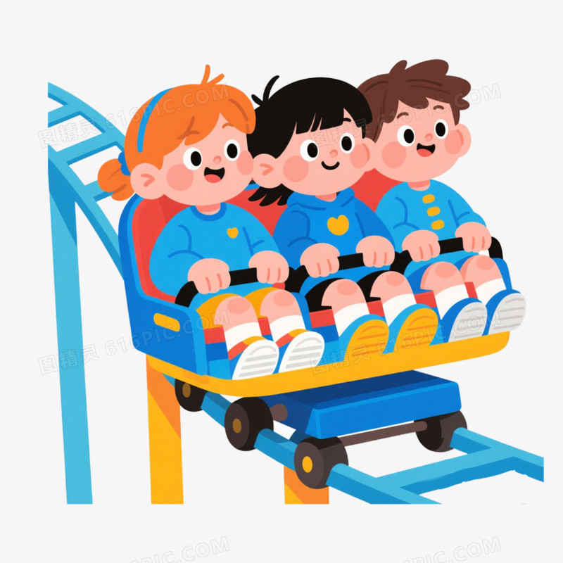 游乐场娱乐设施过山车免抠元素