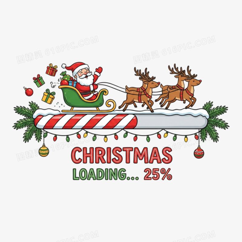 卡通风进度条加载图标免抠元素