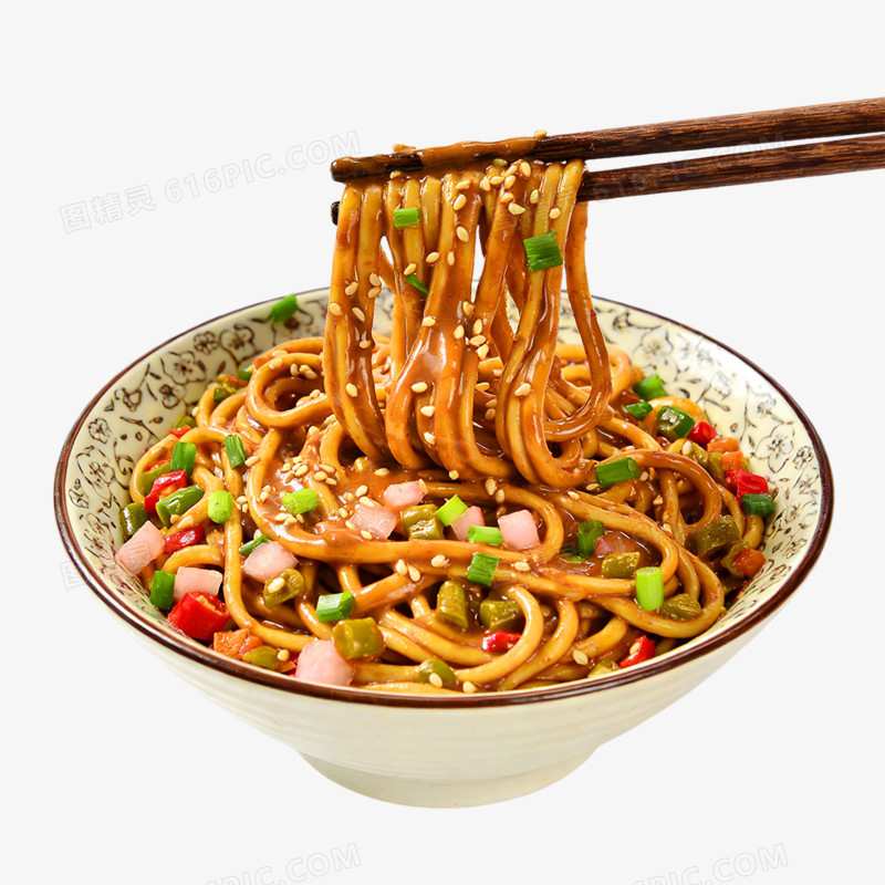 武汉热干面特色美食免抠元素