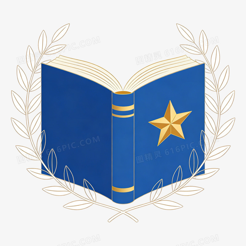 蓝色矢量宪法宣传免抠元素