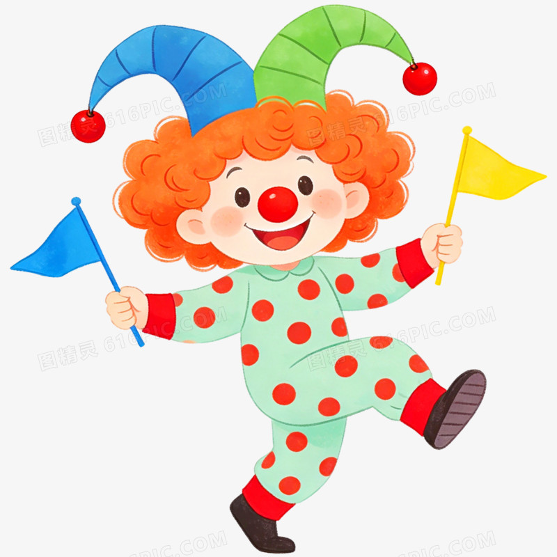 手绘插画愚人节免抠元素