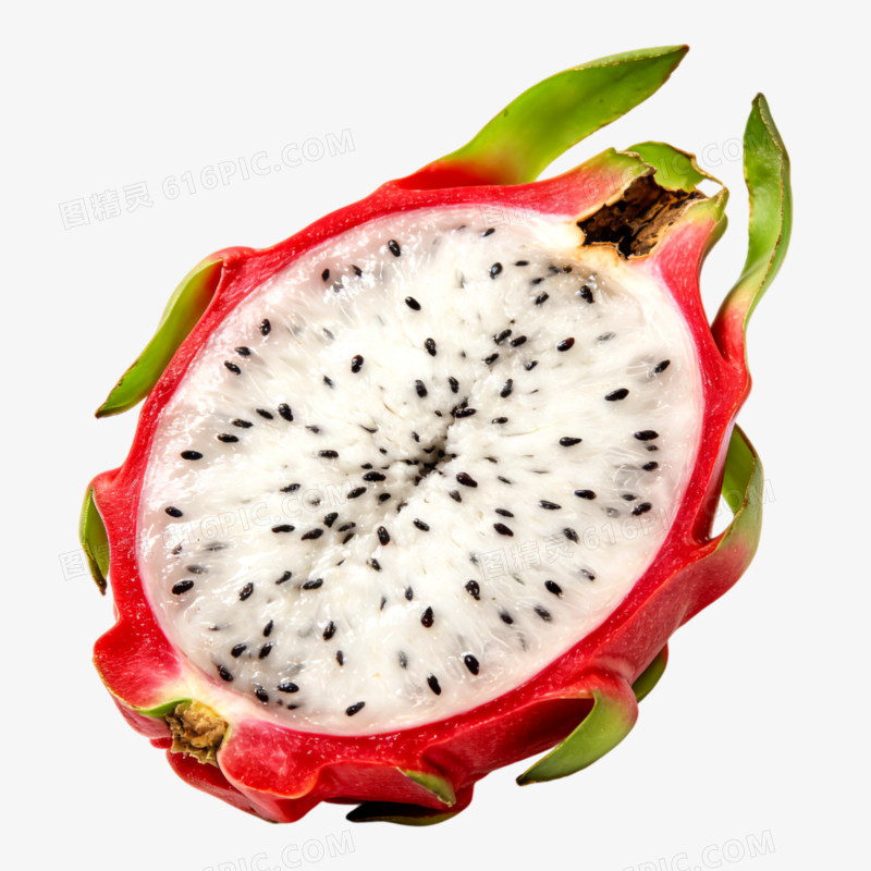 切开的水果白心火龙果免抠元素