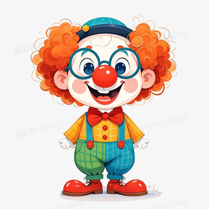 卡通愚人节小丑免抠元素