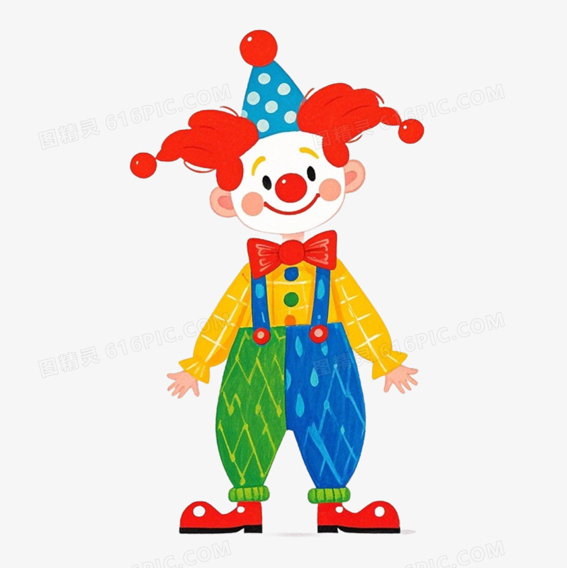 卡通愚人节小丑免抠元素